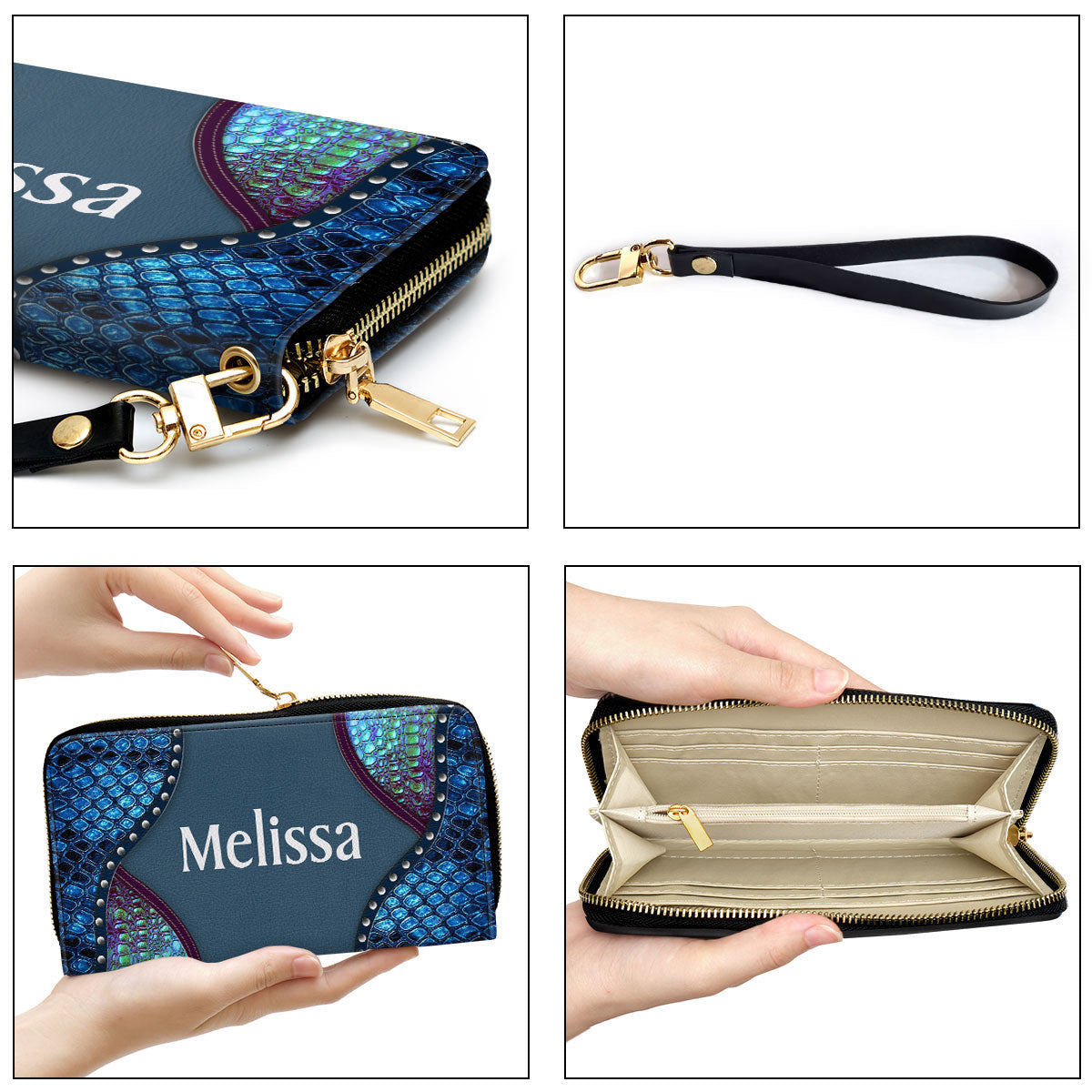 Gift Scriptures For Women He Sees Us, He Loves Us Psalm 1161 2 Clutch Purse For Women - Personalized Name - Christian Gifts For Women