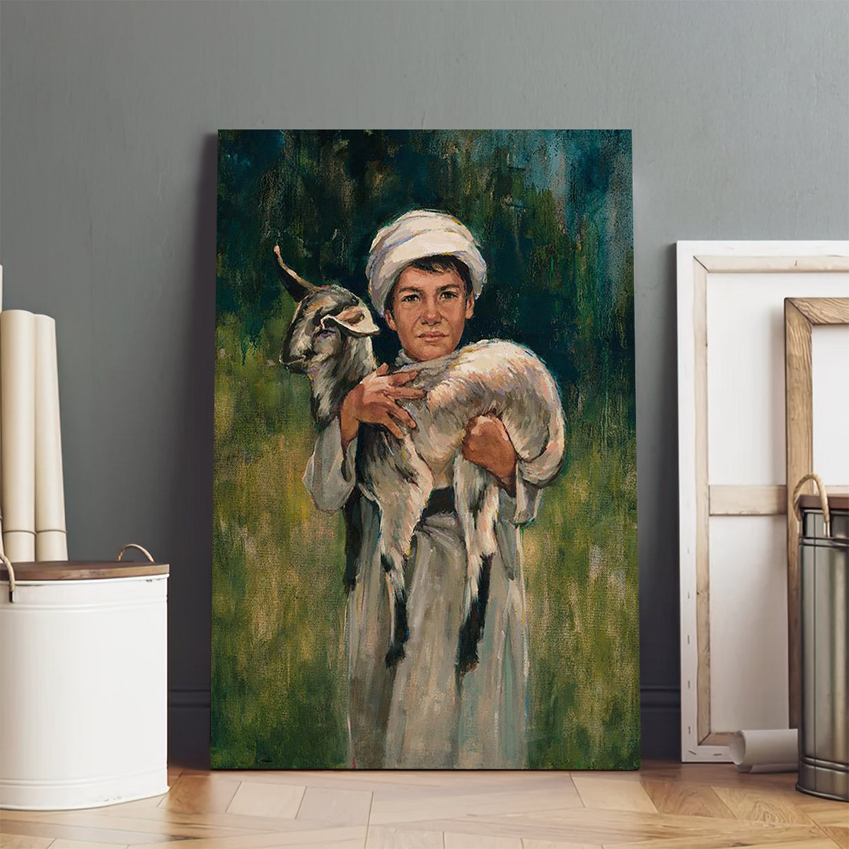 Gift To The King Portrait Canvas Wall Art - Christmas Gift