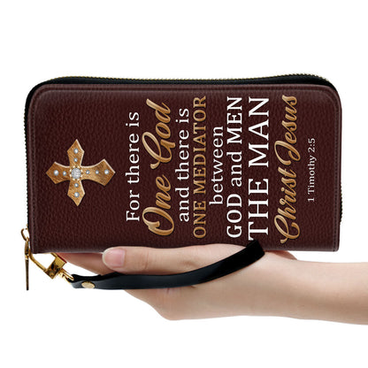 Gifts For Religious Women 1 Timothy 25 Clutch Purse For Women - Personalized Name - Christian Gifts For Women