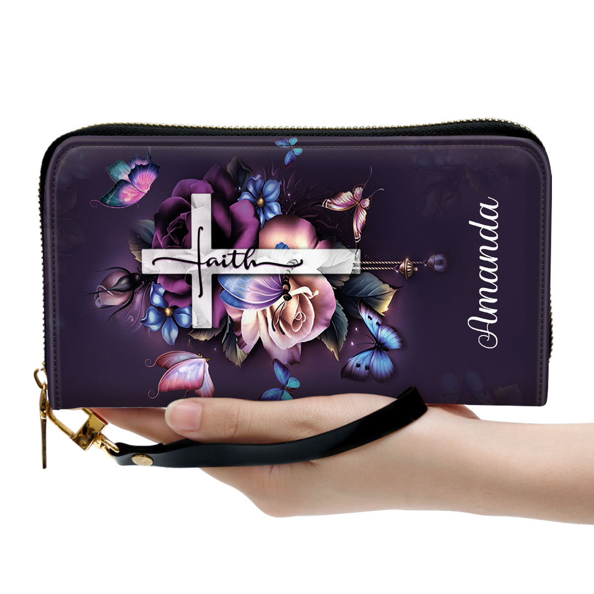 Gifts For Women Purple I Can Only Imagine Clutch Purse For Women - Personalized Name - Christian Gifts For Women