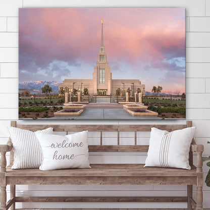 Gila Valley Temple Gila Valley Canvas Wall Art - Jesus Christ Picture - Canvas Christian Wall Art