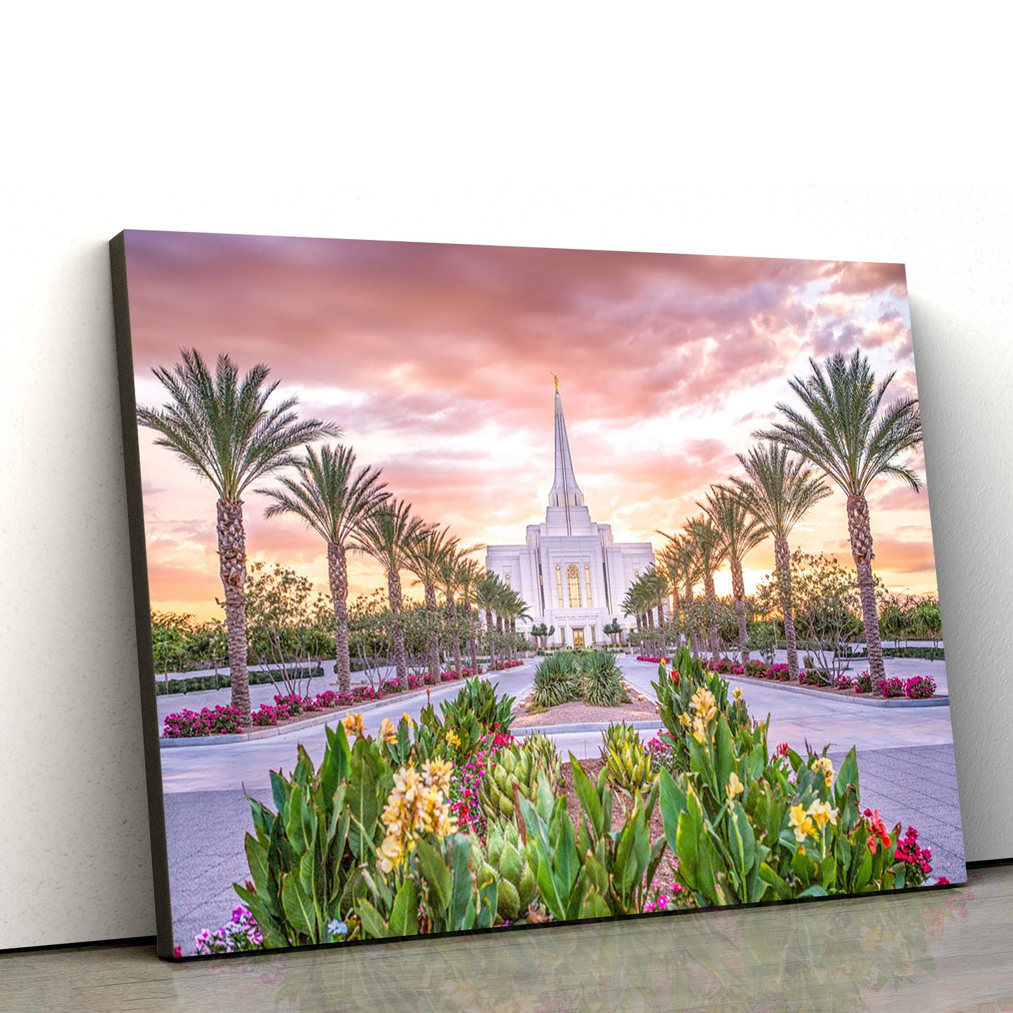 Gilbert Arizona Temple Oasis Of The Soul Canvas Wall Art - Jesus Christ Picture - Canvas Christian Wall Art