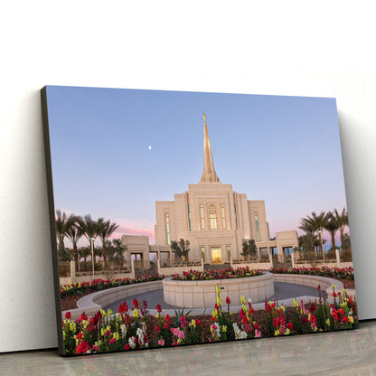 Gilbert Temple Flower Moon Canvas Wall Art - Jesus Christ Picture - Canvas Christian Wall Art