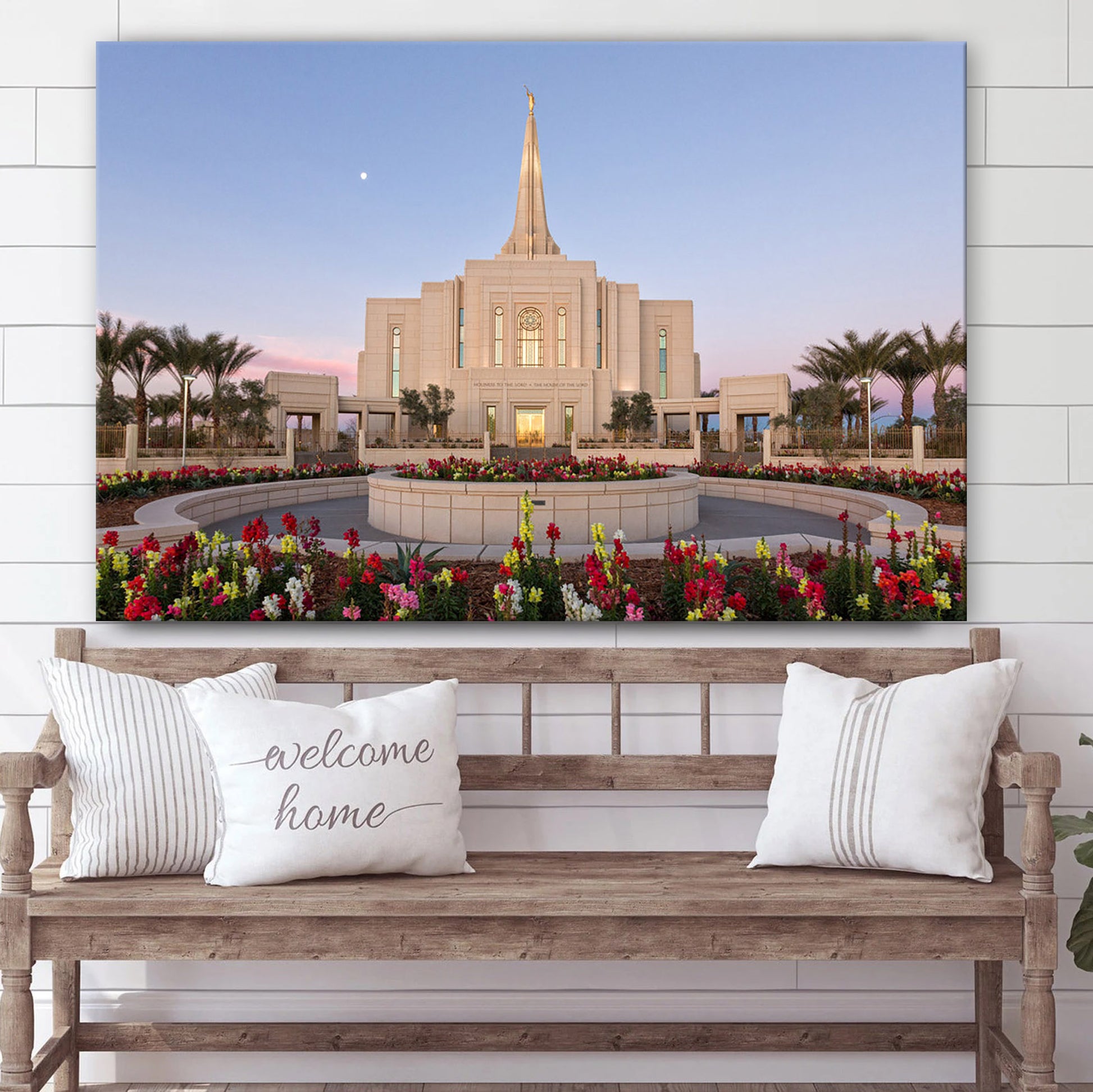 Gilbert Temple Flower Moon Canvas Wall Art - Jesus Christ Picture - Canvas Christian Wall Art