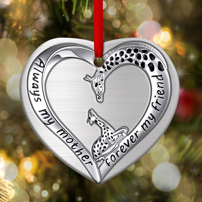 Giraffe 2 Heart Ceramic Ornament - Christmas Ornament - Christmas Gift