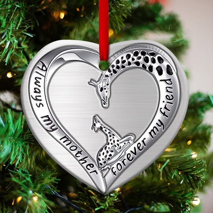 Giraffe 2 Heart Ceramic Ornament - Christmas Ornament - Christmas Gift