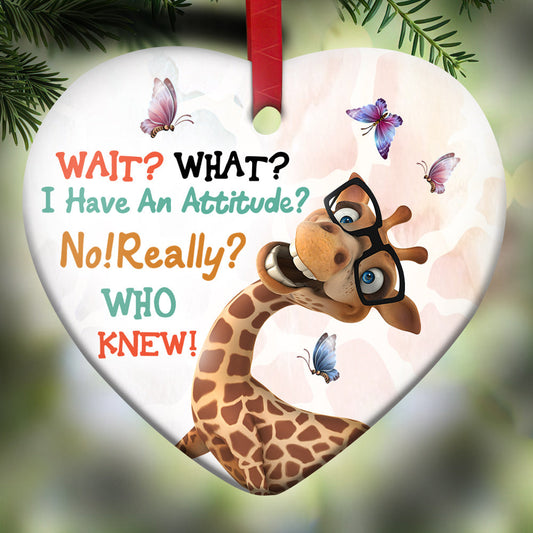 Giraffe Heart Ornament - Christmas Ornament - Ciaocustom