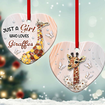 Giraffe Heart Ornament 4 - Christmas Ornament - Ciaocustom