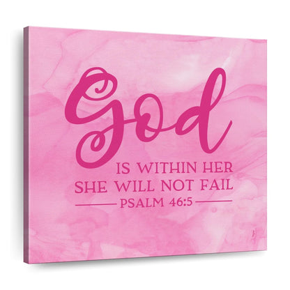 Girl Inspired God Within Square Canvas Wall Art - Bible Verse Wall Art Canvas - Religious Wall Hanging