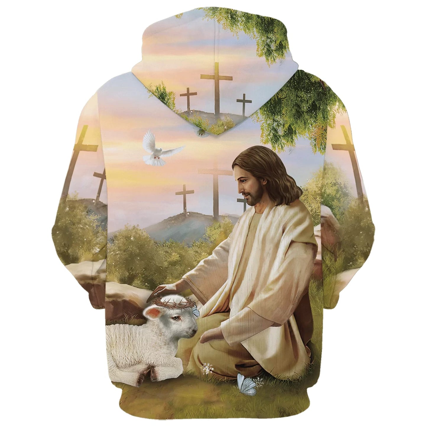 Give It To God And Go To Sleep - Jesus And The Lamb Hoodies - Jesus Hoodie - Men & Women Christian Hoodie - 3D Printed Hoodie