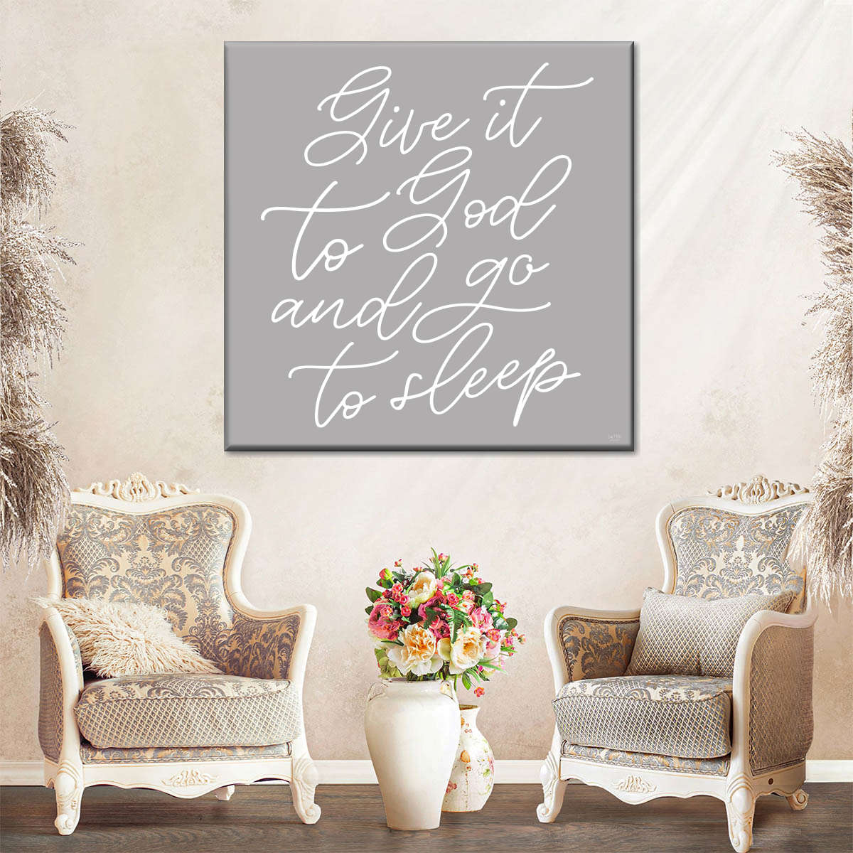 Give It to God Square Canvas Wall Art - Christian Wall Decor - Christian Wall Hanging