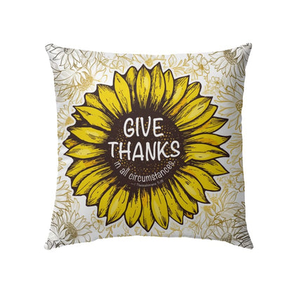 Give Thanks In All Circumstances 1 Thessalonians 518 Bible Verse Pillow