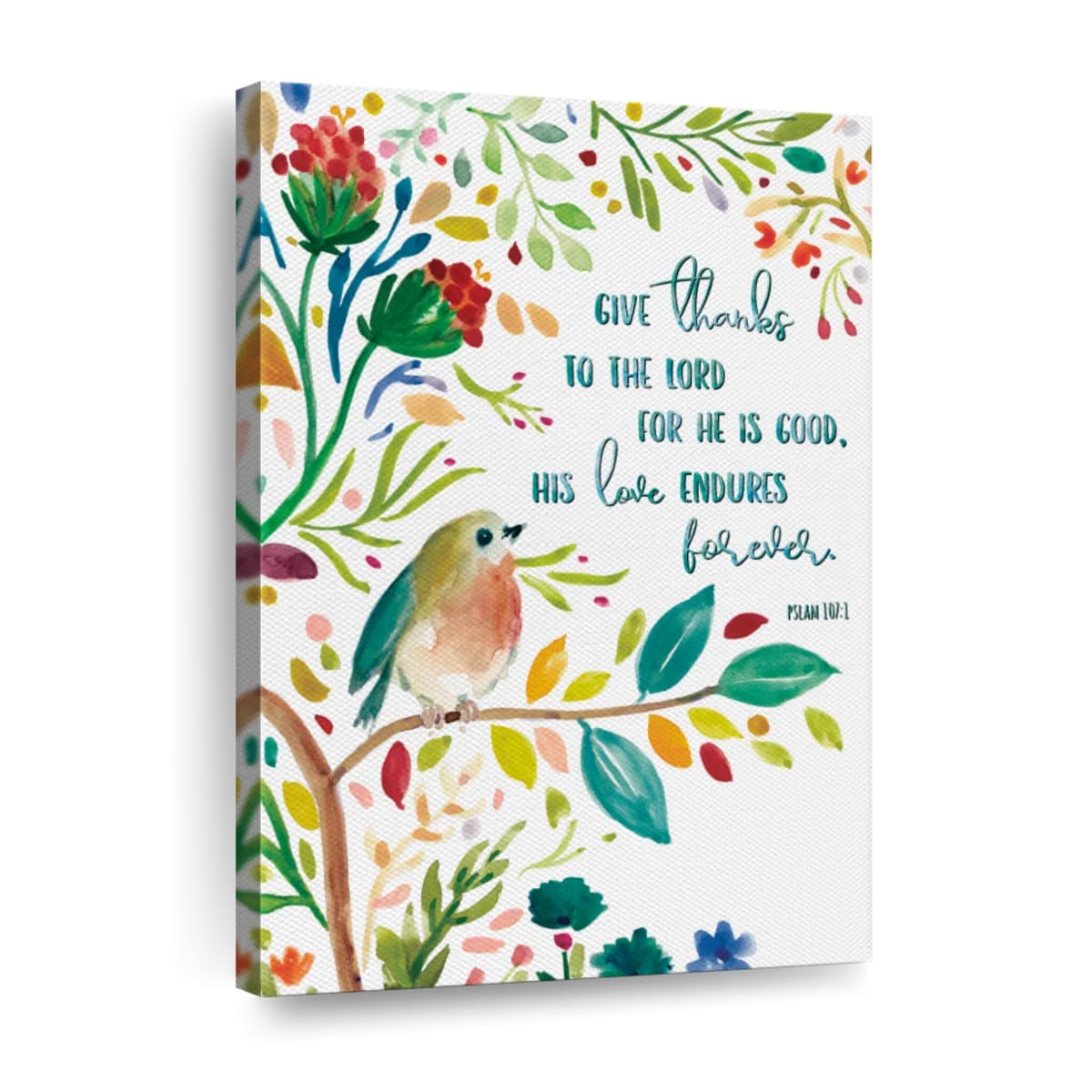 Give Thanks To The Lord Canvas Wall Art - Christian Wall Decor Art - Religious Wall Decor