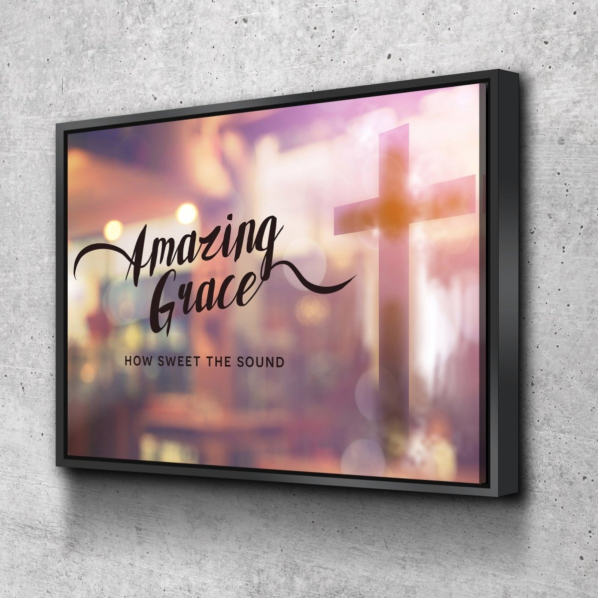 Glassy Amazing Grace Wall Art & Decor - Christian Canvas Wall Art