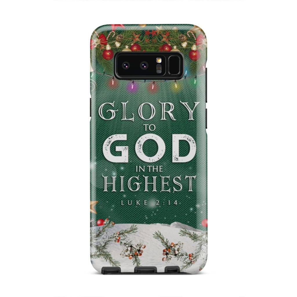 Glory To God In The Highest Luke 214 Christmas Phone Case - Bible Verse Phone Cases Samsung