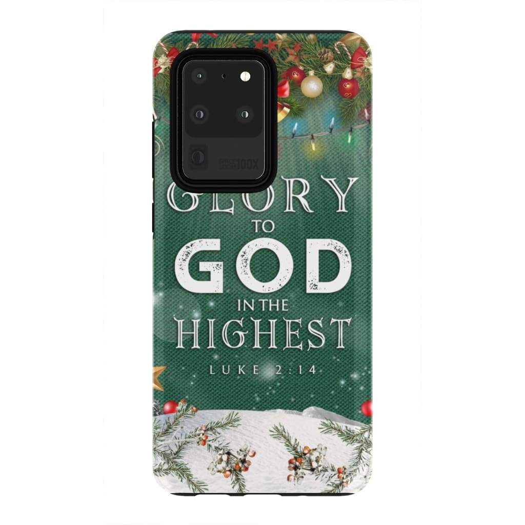 Glory To God In The Highest Luke 214 Christmas Phone Case - Bible Verse Phone Cases Samsung
