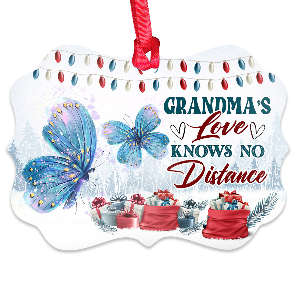 Gmg Butterfly Grandma No Distance Metal Ornament - Christmas Ornament - Christmas Gift