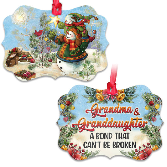 Gmg Grandma And Granddaughter A Bond That Cant Be Broken Metal Ornament - Christmas Ornament - Christmas Gift
