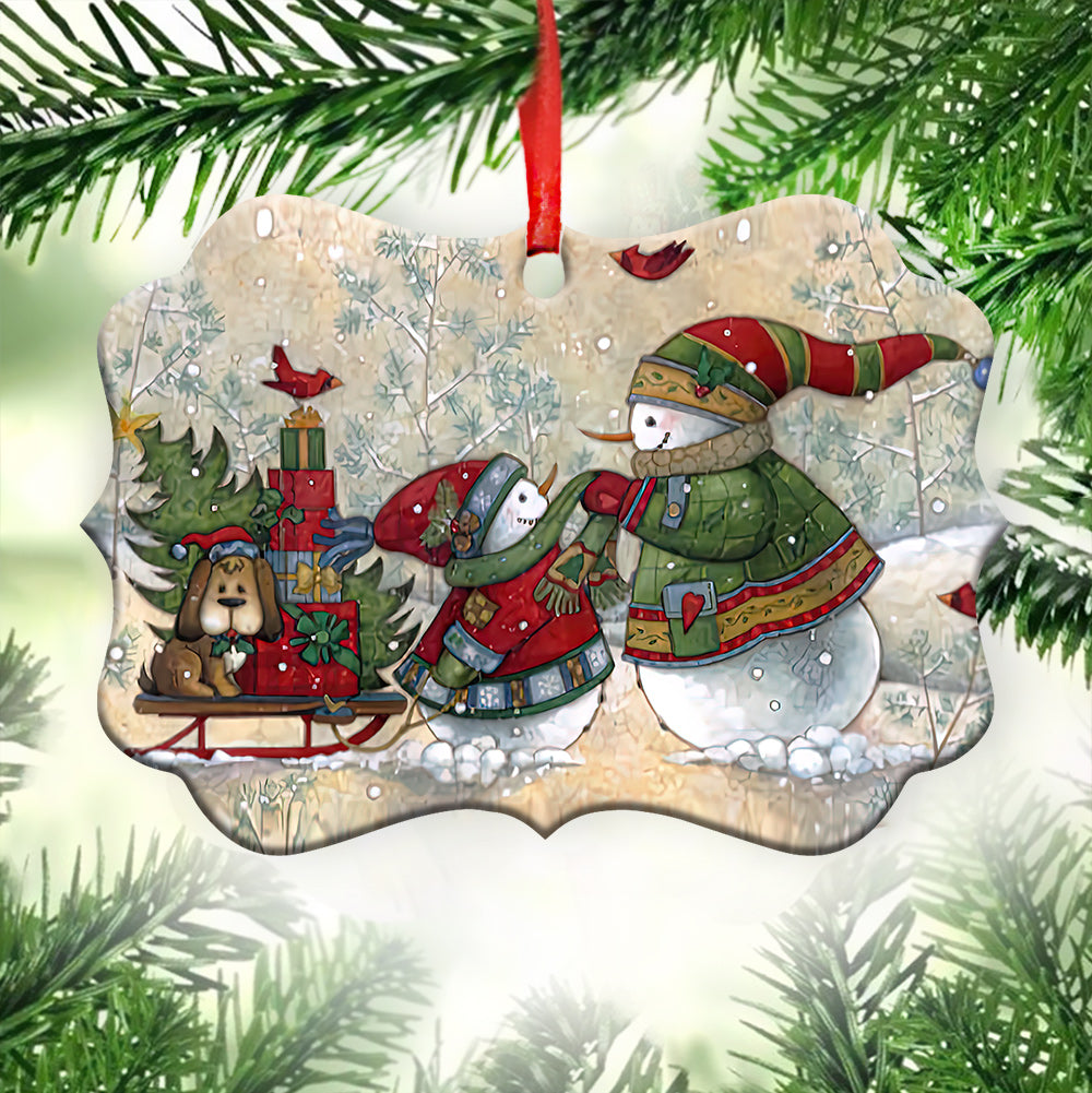 Gmg Grandma And Granddaughter Forever Linked Together Metal Ornament - Christmas Ornament - Christmas Gift