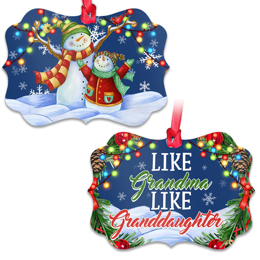 Gmg Like Grandma Like Granddaughter Metal Ornament - Christmas Ornament - Christmas Gift