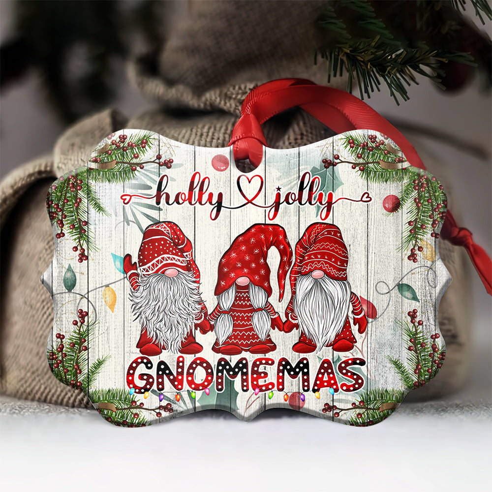 Gnome Holly Jolly Gnomemas Ornament - Christmas Ornament - Ciaocustom