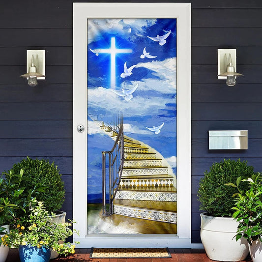 Go To Heaven Jesus Door Cover - Religious Door Decorations - Christian Home Decor