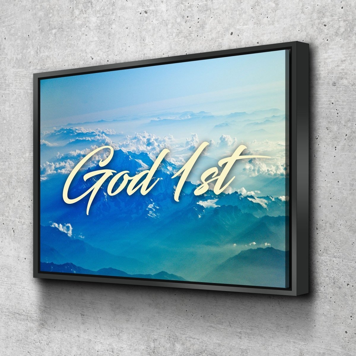God 1st Christian Quotes Wall Art Canvas - Christian Canvas Wall Art