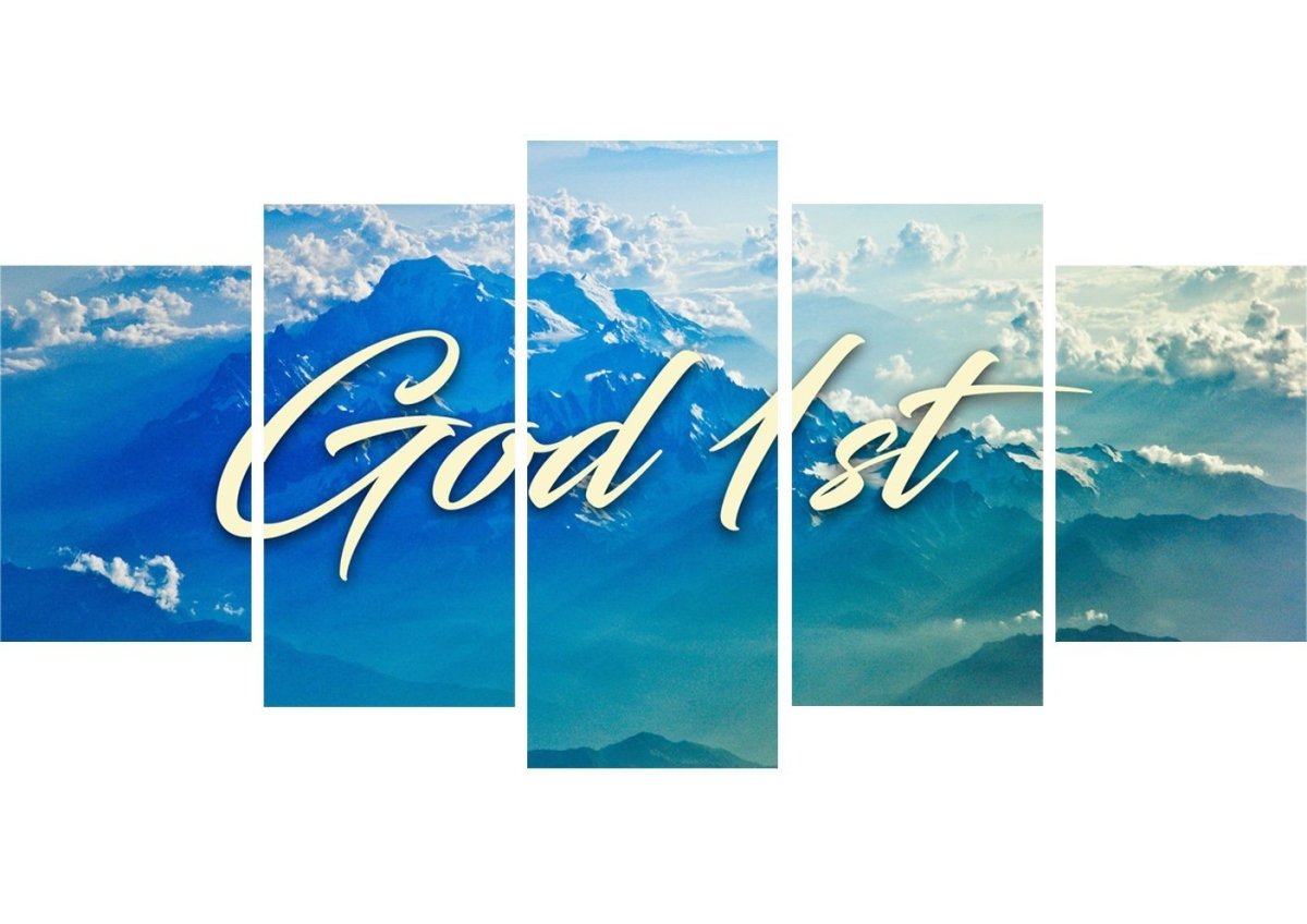 God 1st Christian Quotes Wall Art Canvas - Christian Canvas Wall Art