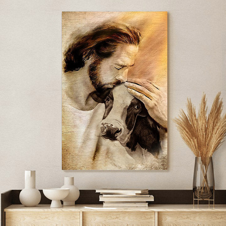 God And Love Wall Art Canvas - Christian Canvas Wall Art - Gift For Farmer