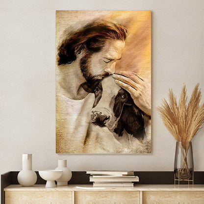 God And Love Wall Art Canvas - Christian Canvas Wall Art - Gift For Farmer