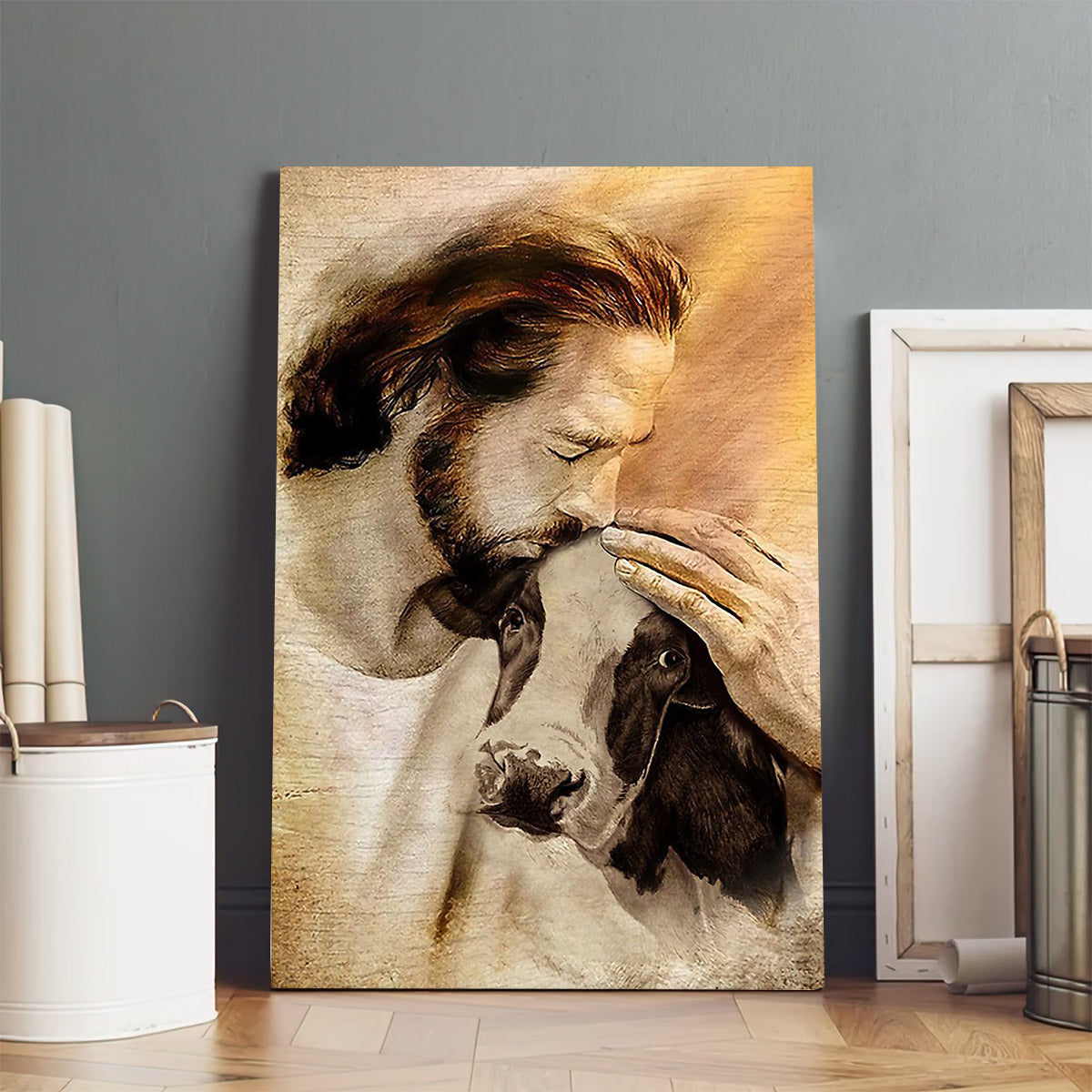 God And Love Wall Art Canvas - Christian Canvas Wall Art - Gift For Farmer