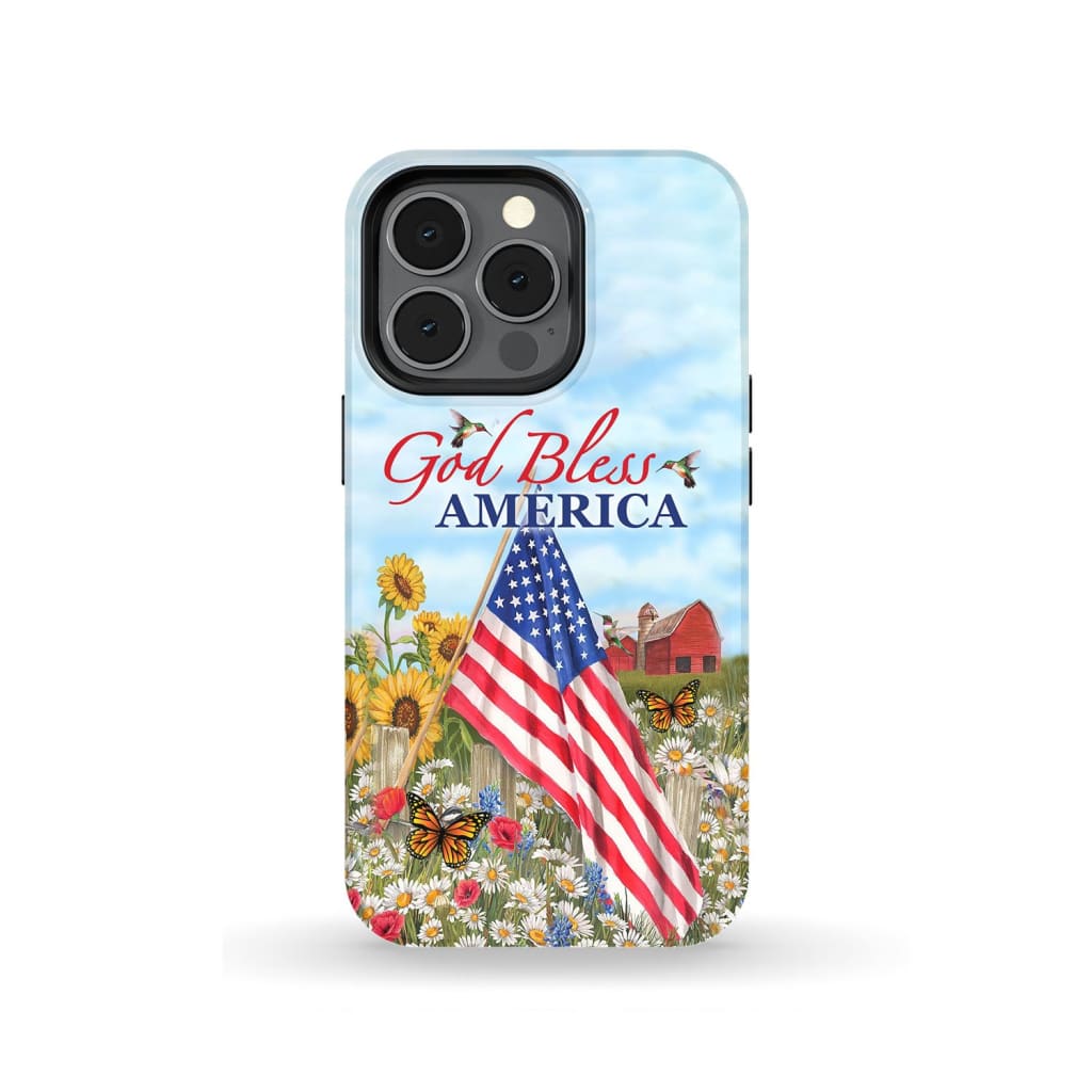 God Bless America Christian Phone Case - Scripture Phone Cases - Iphone Cases Christian