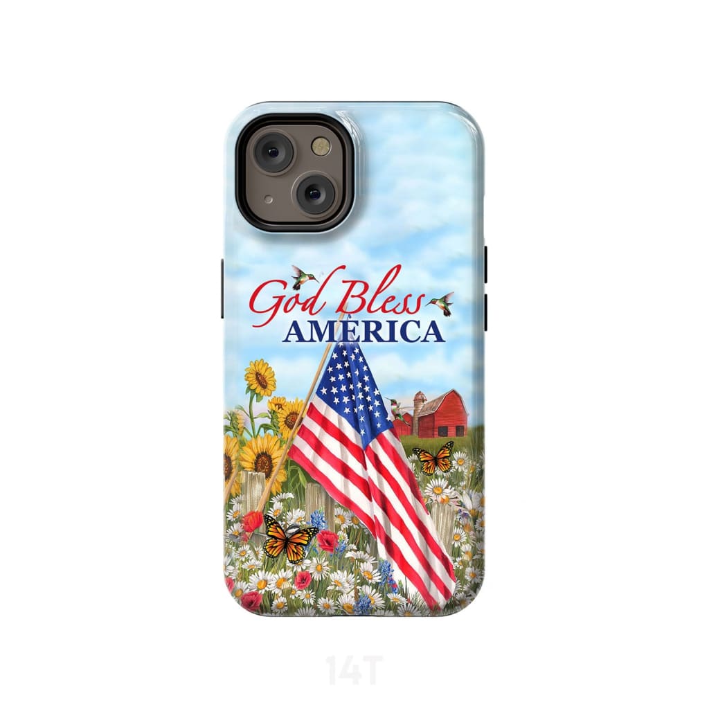 God Bless America Christian Phone Case - Scripture Phone Cases - Iphone Cases Christian