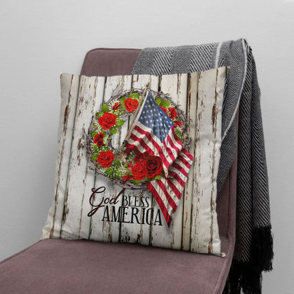 God Bless America Christian Pillow 2