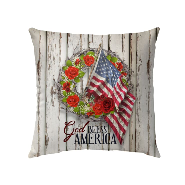 God Bless America Christian Pillow 2
