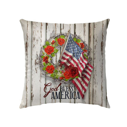 God Bless America Christian Pillow 2