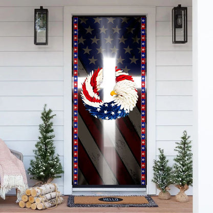God Bless America Door Cover - Religious Door Decorations