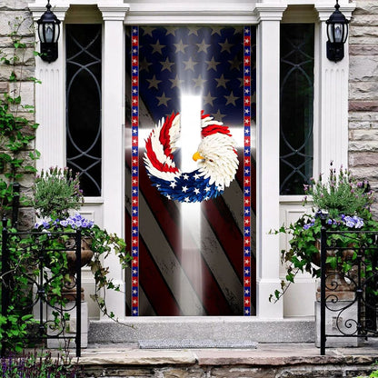 God Bless America Door Cover - Religious Door Decorations