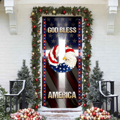 God Bless America Door Cover - Religious Door Decorations