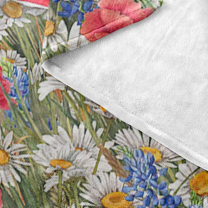 God Bless America Fleece Blanket - Christian Blanket - Bible Verse Blanket