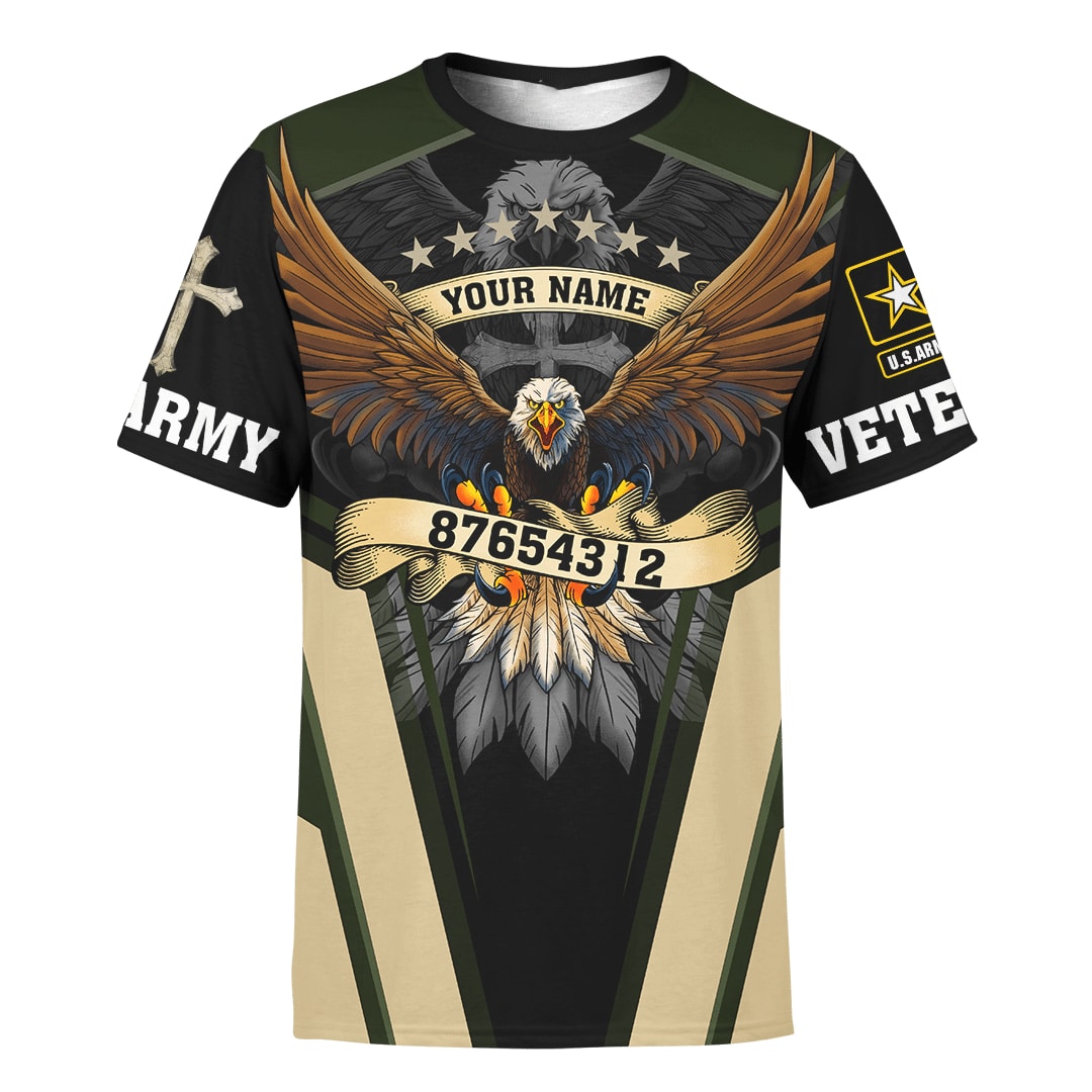 God Bless Our Veteran Eagles Veterans Customized Shirt - Christian 3d Shirts For Men Women