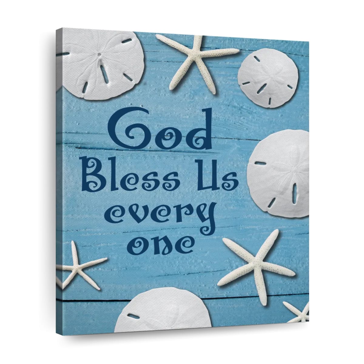 God Bless Us Everyone Canvas Wall Art - Christian Wall Decor Art - Religious Wall Decor