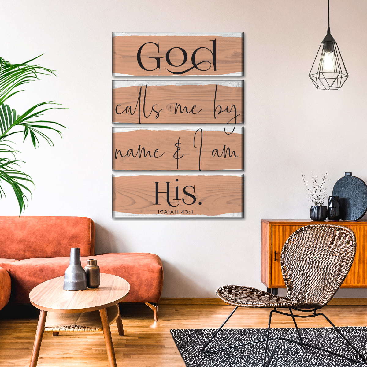 God Calls Me By Name Canvas Wall Art - Christian Wall Decor Art - Religious Wall Decor