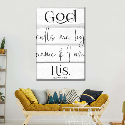 God Calls Me By Name Canvas Wall Art 1 - Christian Wall Decor Art - Religious Wall Decor