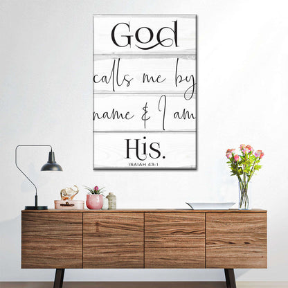 God Calls Me By Name Canvas Wall Art 1 - Christian Wall Decor Art - Religious Wall Decor