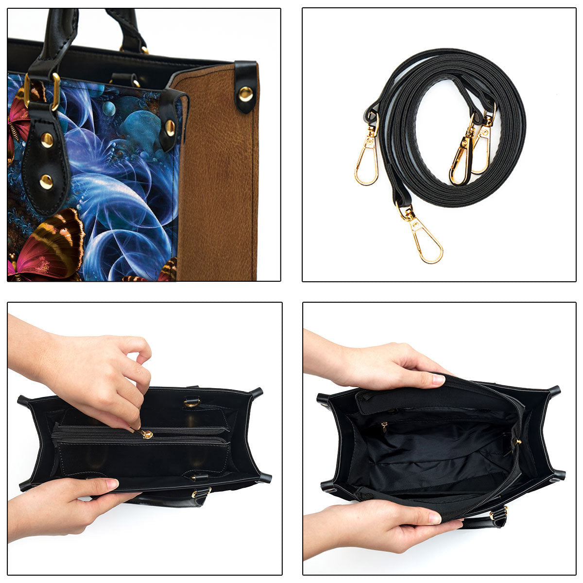 God Calls You Beautiful Leather Bag - Custom Name Butterfly Leather Handbag - Christian Gifts For Women