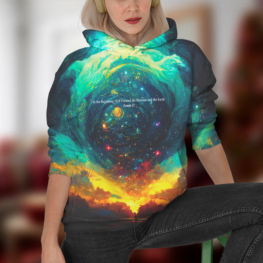 God Created The Heavens And The Earth Genesis 1 1 God Hoodie 3d - Adults 3d Unisex T Shirt