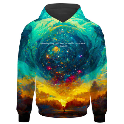 God Created The Heavens And The Earth Genesis 1 1 God Hoodie 3d - Adults 3d Unisex T Shirt