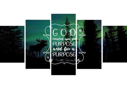 God Created You On Purpose And For A Purpose Wall Art Canvas Print - Christian Canvas Wall Art
