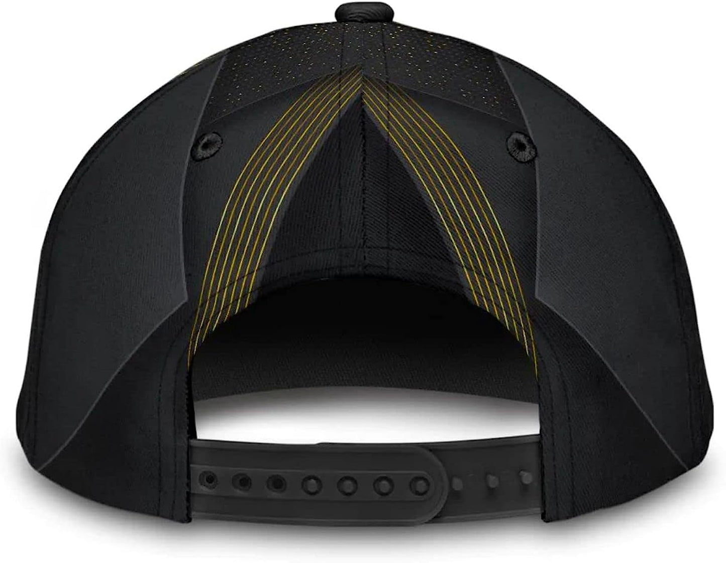 God Cross Metal Gold All Over Print Baseball Cap - Christian Hats For Men Women